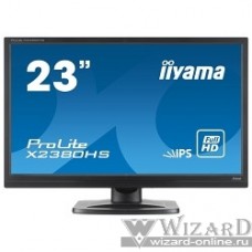 IIYAMA 23" X2380HS-B1 черный {IPS LED 1920x1080 5ms 16:9 250cd 178гр/178гр D-Sub DVI HDMI}