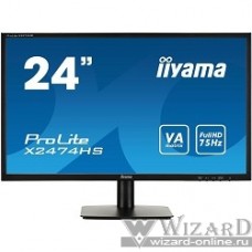 IIYAMA 23.6" X2474HS-B1 черный {VA LED 1920x1080 4ms 16:9 250cd 178°/178° HDMI D-Sub DisplayPort}