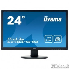IIYAMA 24" E2483HS-B3 черный {TN 1920х1080, 1ms 250cd/m2, 170°/160°, 80М:1, HDMI D-Sub DisplayPort}
