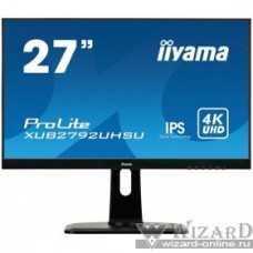 IIYAMA 27" XUB2792UHSU-B1 черный {IPS LED 3840x2160 5ms 16:9 300cd 178/178 DVI HDMI DisplayPort USBHub}