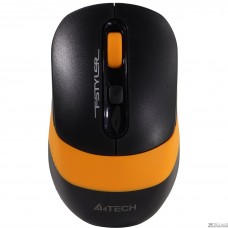 A-4Tech Мышь Fstyler FG10S черный/оранжевый оптическая (2000dpi) беспроводная USB [1204066]