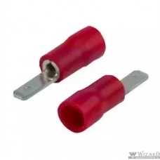 REXANT (08-0311) КЛЕММА ПЛОСКАЯ изолированная штекер - 2. 8мм 0. 5-1. 5мм? (РПи-п 1. 5-(2. 8)) красный (100 шт в уп.)