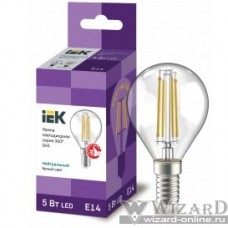 Iek LLF-G45-5-230-40-E14-CL Лампа LED G45 шар прозр. 5Вт 230В 4000К E14 серия 360°