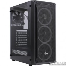 Powercase CMIZB-L4 Корпус Mistral Z4 Mesh LED, Tempered Glass, 4x 120mm 5-color fan, чёрный, ATX (CMIZB-L4)