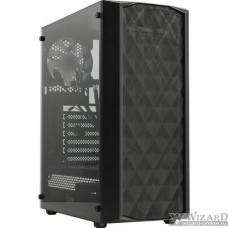 Powercase CMDM-L1 Корпус Diamond Mesh LED, Tempered Glass, 1x 120mm 5-color fan, чёрный, ATX (CMDM-L1)