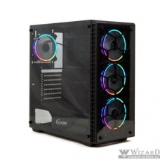 Powercase Корпус Attica G4 ARGB, Tempered Glass, 4х 120mm ARGB fan, fans controller & remote, черный, E-ATX (CAGB-A4)