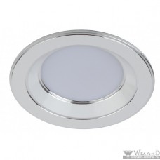 Эра Б0028281 KL LED 15-5 WH/CH Светильник светодиодный круглый "серебряная окантовка" 5W 4000K, белый/серебро d80