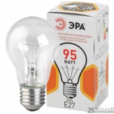 ЭРА Б0039124 A50 95-230-Е27-CL Лампа накаливания A50 груша 95Вт 230В Е27 цв. упаковка