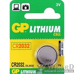 GP CR2032-(7)C1(1 шт. в уп-ке)