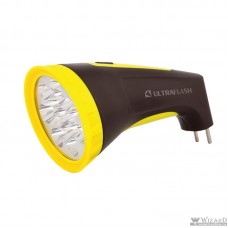 Ultraflash LED3815M (фонарь аккум 220В, черн/желт, 15 LED, 2 режима, SLA, пластик, коробка)