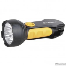 Ultraflash LED3816 (фонарь аккум 220В, черный/желтый, 9 LED, SLA, пласт, склад. вилка коробка)
