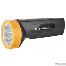 Ultraflash LED3827 (фонарь аккум 220В, черн /желт, 5 LED, SLA, пластик, коробка)