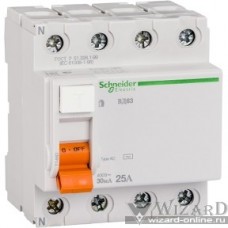 Schneider-electric 11463 ДИФ. ВЫКЛ. НАГРУЗКИ ВД63 4П 40A 30MA АС, Испания