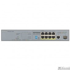 ZYXEL GS1300-10HP-EU0101F Коммутатор PoE+ для IP-видеокамер 9xGE (8xPoE+), 1xSFP, бюджет PoE 130 Вт, дальность передачи питания до 250 м
