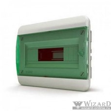 TEKFOR 01-02-022 Щит встраиваемый 12 мод. IP41, прозрачная зеленая дверца BVZ 40-12-1