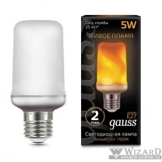 GAUSS 157402105 Светодиодная лампа LED T65 Flame 5W E27 20-80lm 1500K 1/10/100