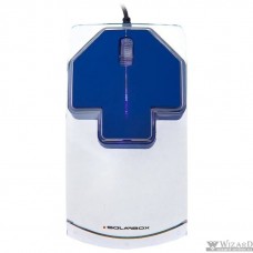 SolarBox X07 Blue USB Travel Optical Mouse, 1000DPI, прозрачный корпус с LED-подсветкой