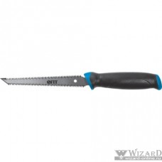 FIT IT Ножовка для гипсокартона, каленый зуб, двухсторонняя, прорезиненная ручка 150 мм [15378]