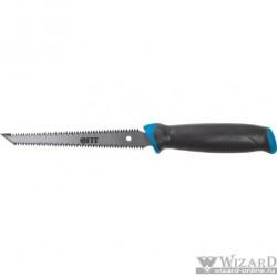 FIT IT Ножовка для гипсокартона, каленый зуб, двухсторонняя, прорезиненная ручка 150 мм 