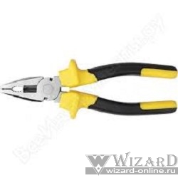 FIT IT Плоскогубцы комбинированные "Старт" черно-желтые прорезиненные ручки, хром-никелевое покрытие 165 мм 