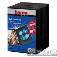 HAMA Коробка Hama H-51276 Jewel Case для DVD 10 шт. пластик черный
