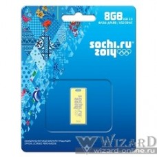 USB 2.0 Transcend JetFlash T3G 8Gb (TS8GJFT3G) Sochi 2014 Logo, gold