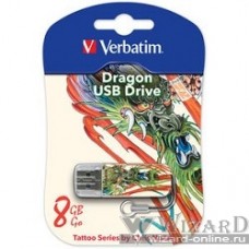 Verbatim USB Drive 8Gb Mini Tattoo Edition Dragon 049884 {USB2.0}