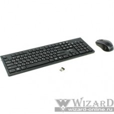 Oklick 250M Black USB Клавиатура + мышь, беспроводная slim [997834]