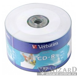 Verbatim Диски CD-R 80min, 700mb, 52x Shrink/50 Ink Print 