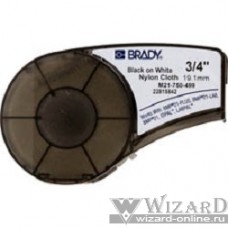 BRADY brd110895 Лента принтерная для кабеля, провода, патч-панелей, 19.05мм x 4.87м, нейлон, черный на белом, M21-750-499